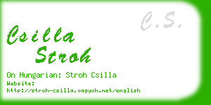 csilla stroh business card